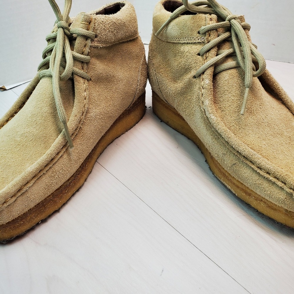 Chippewa Suede Leather Wallabee Boots Mens Tan 8 1/2 W Lace‎ Up Made in Mexico - Picture 13 of 15